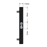 52-110-3 MODULAR SOLUTIONS PROFILE<BR>30 SERIES DOOR LATCH SINGLE STUD METAL W/HARDWARE